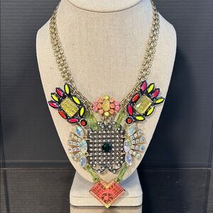 Lulu Frost Multicolor Statement Crystal Bib Necklace